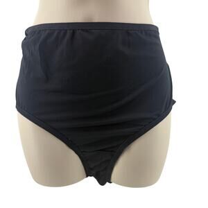 Fruit of Loom Stretch Satin Panty Black Womens Size 10